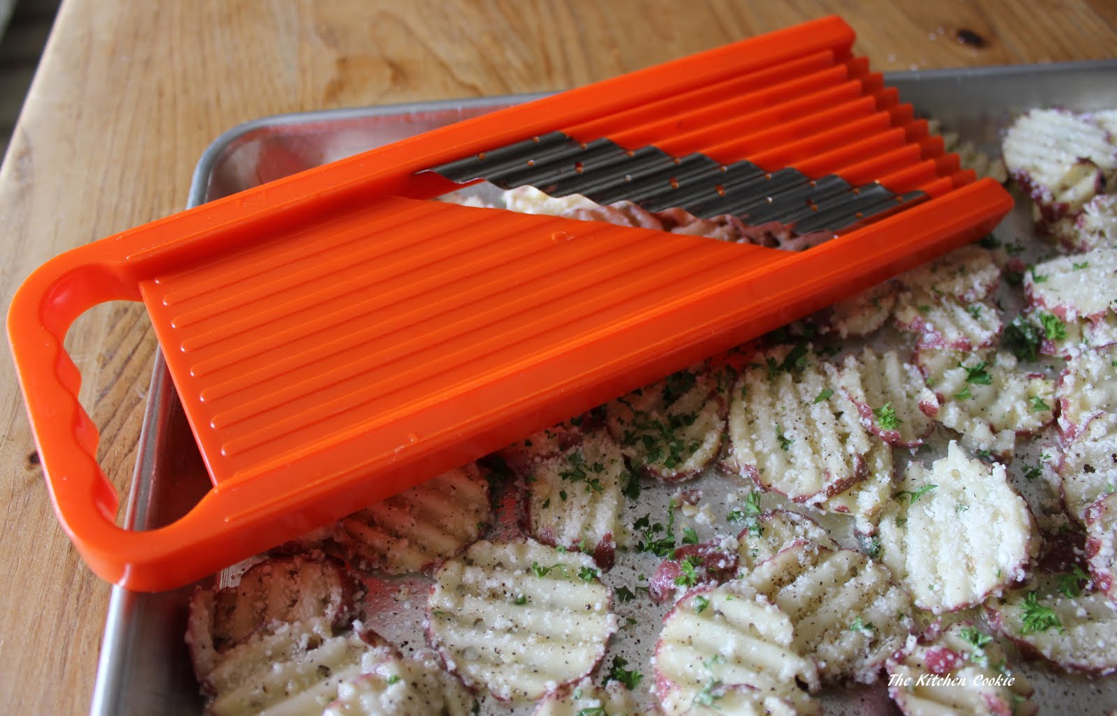 Peppery Parsleyed Parmesan Oven Roasted Waffle Fries