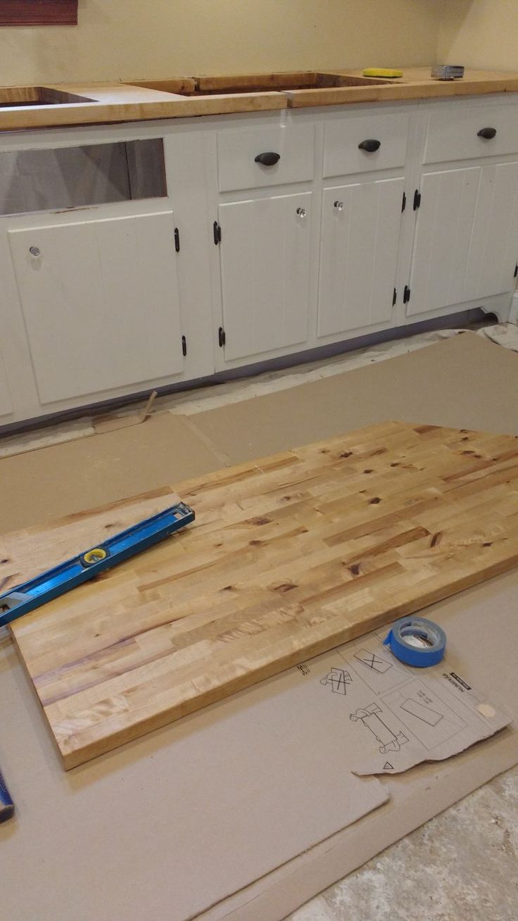 Sealing Butcher Block Countertops with Dark Tung Oil, A