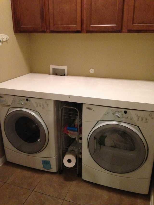 I built and installed a countertop over my washer/dryer