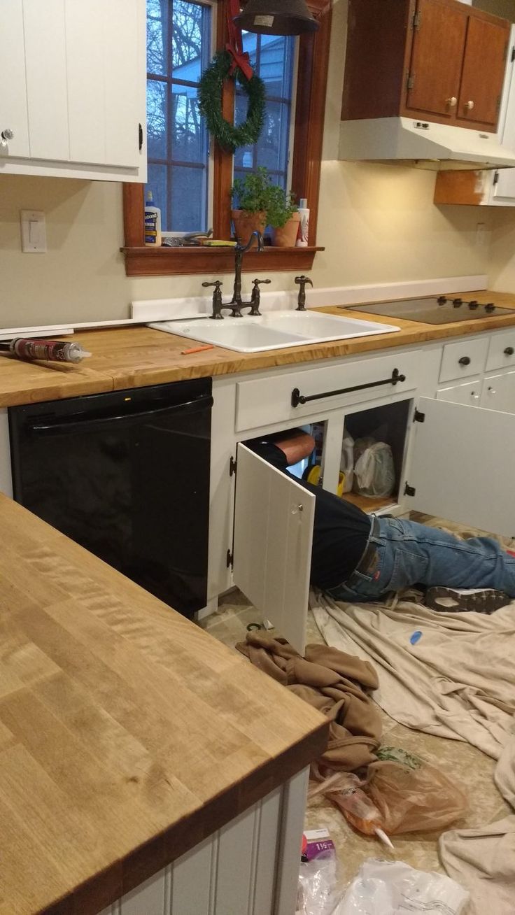Sealing Butcher Block Countertops with Dark Tung Oil, A