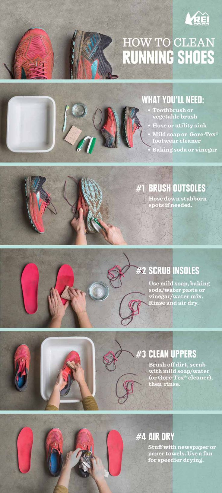 How to Clean Running Shoes Running clothes, Trail