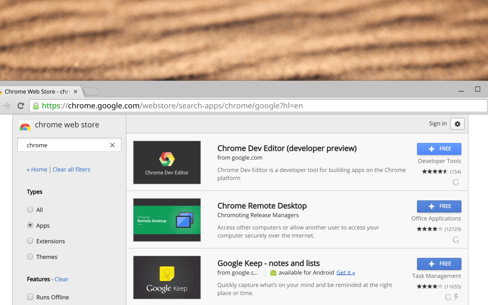 You can now install free Chrome Web Store apps without a