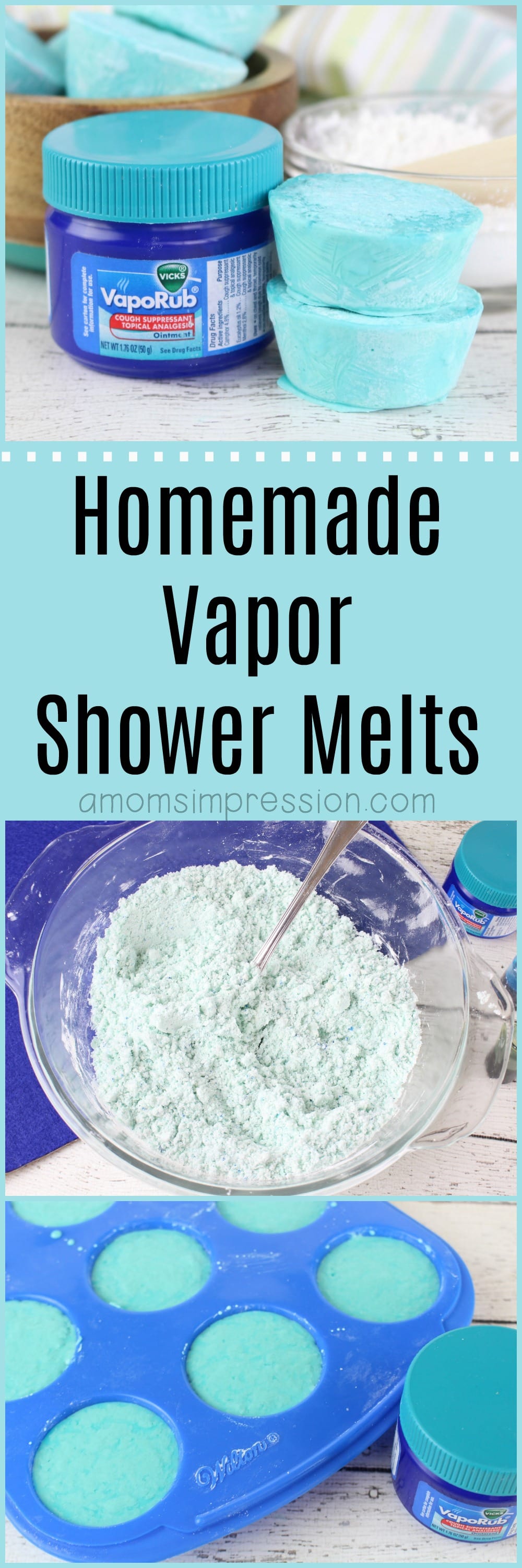 Simple and Easy to Make Homemade Vicks Shower Tablets