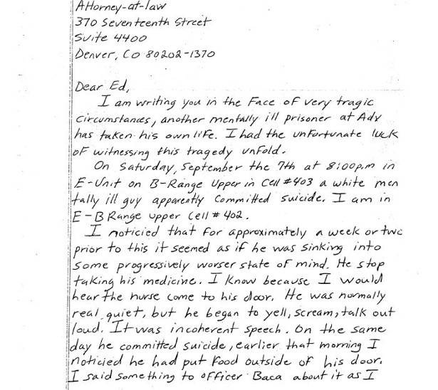 A Handwritten Letter the Prison System Doesn't Want You to