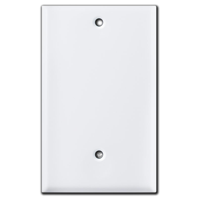 Short Blank Electrical Cover Plate .25'' Trim White