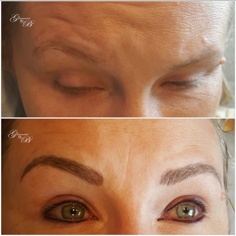Microblading Before and After Gallery Glamour by Bo