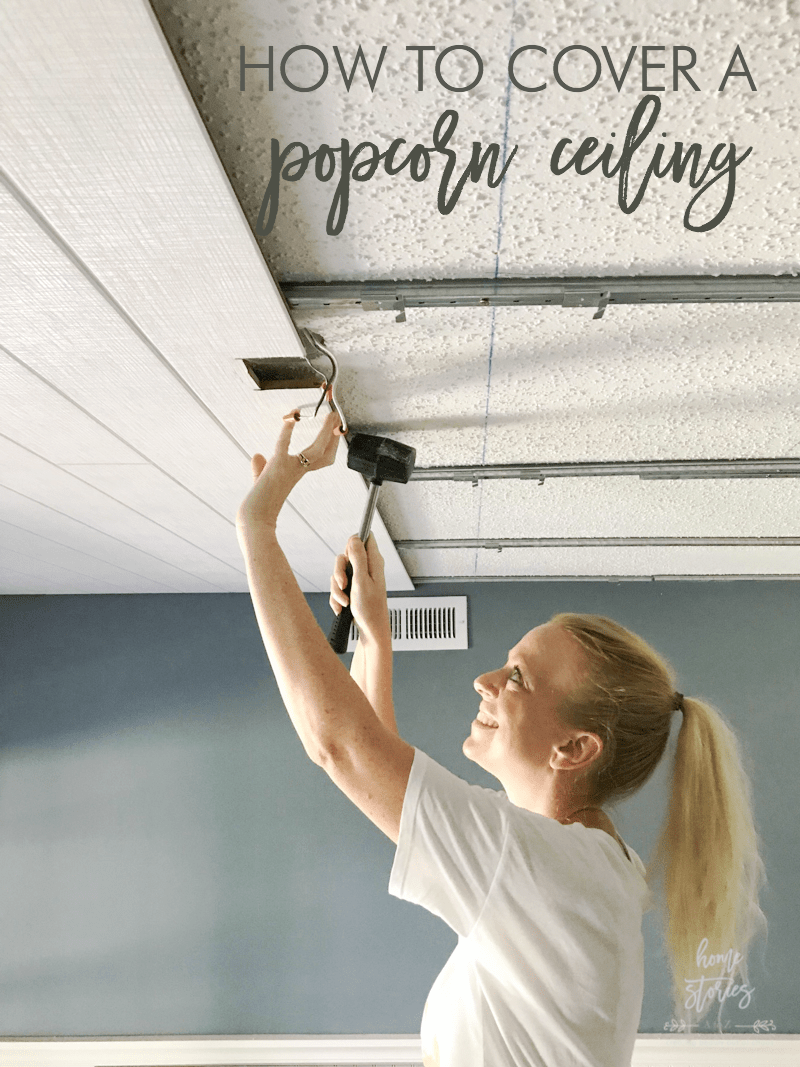 How to Cover a Popcorn Ceiling Using Beautiful Armstrong