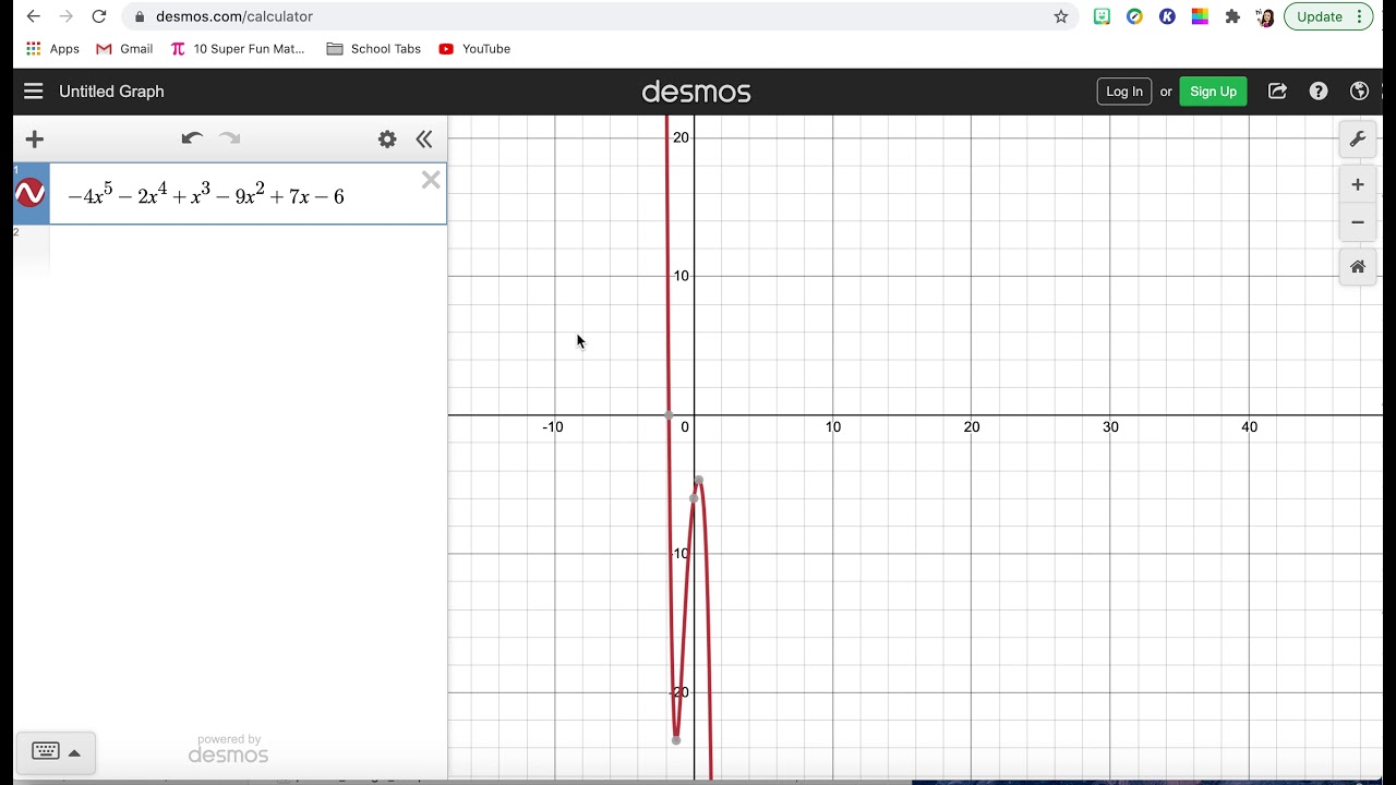 Desmos Demonstration to graph Polynomials YouTube