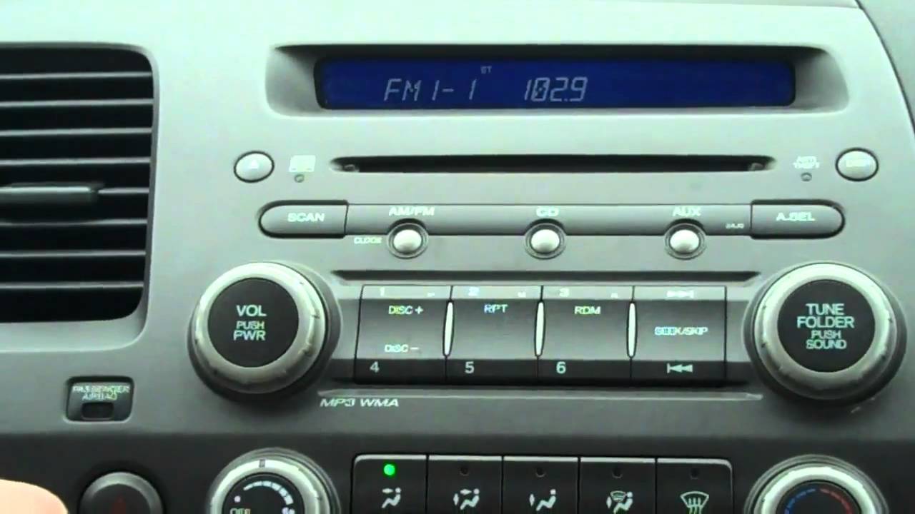 How to reset your Honda radio code Townsend Honda YouTube