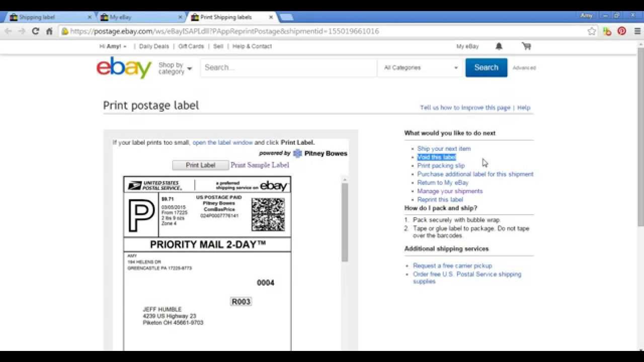 30 How To Reprint Shipping Label On Ebay Label Design