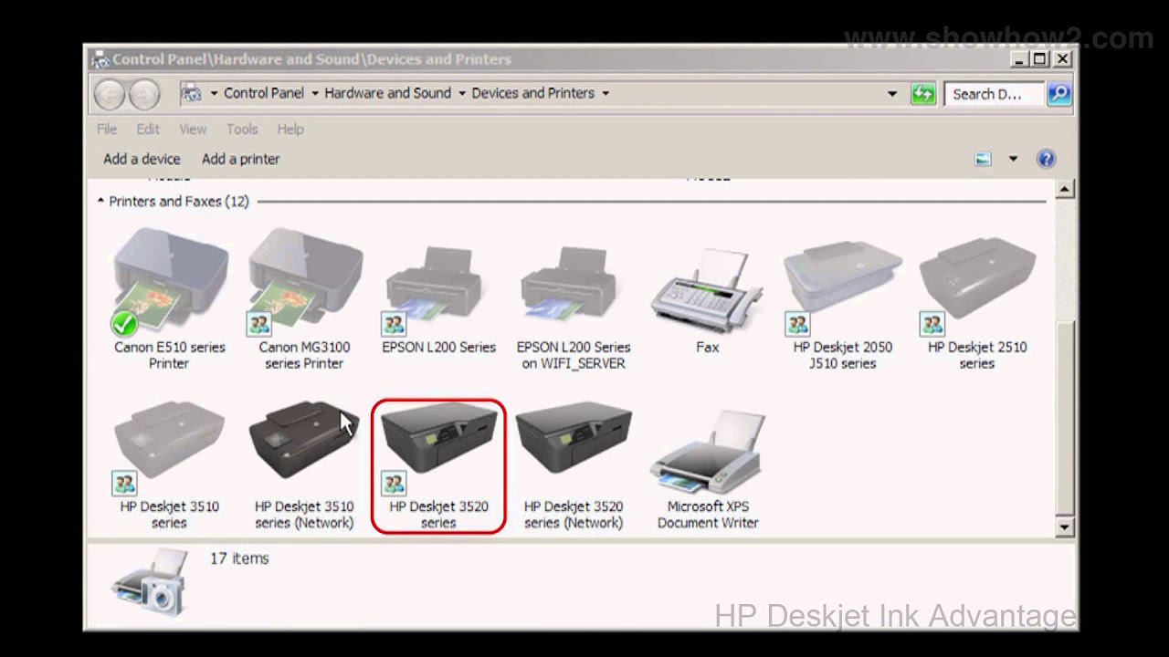 HP Deskjet Ink Advantage 3525 Check Ink Levels From The