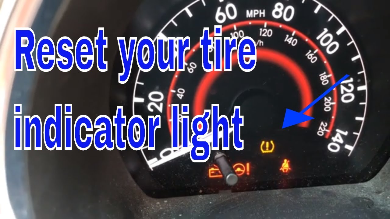 How to reset you low tire pressure indicator light on a