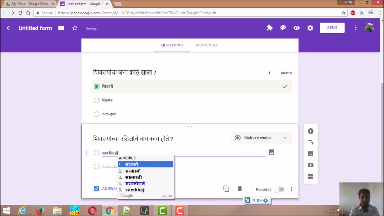 online test with google form YouTube