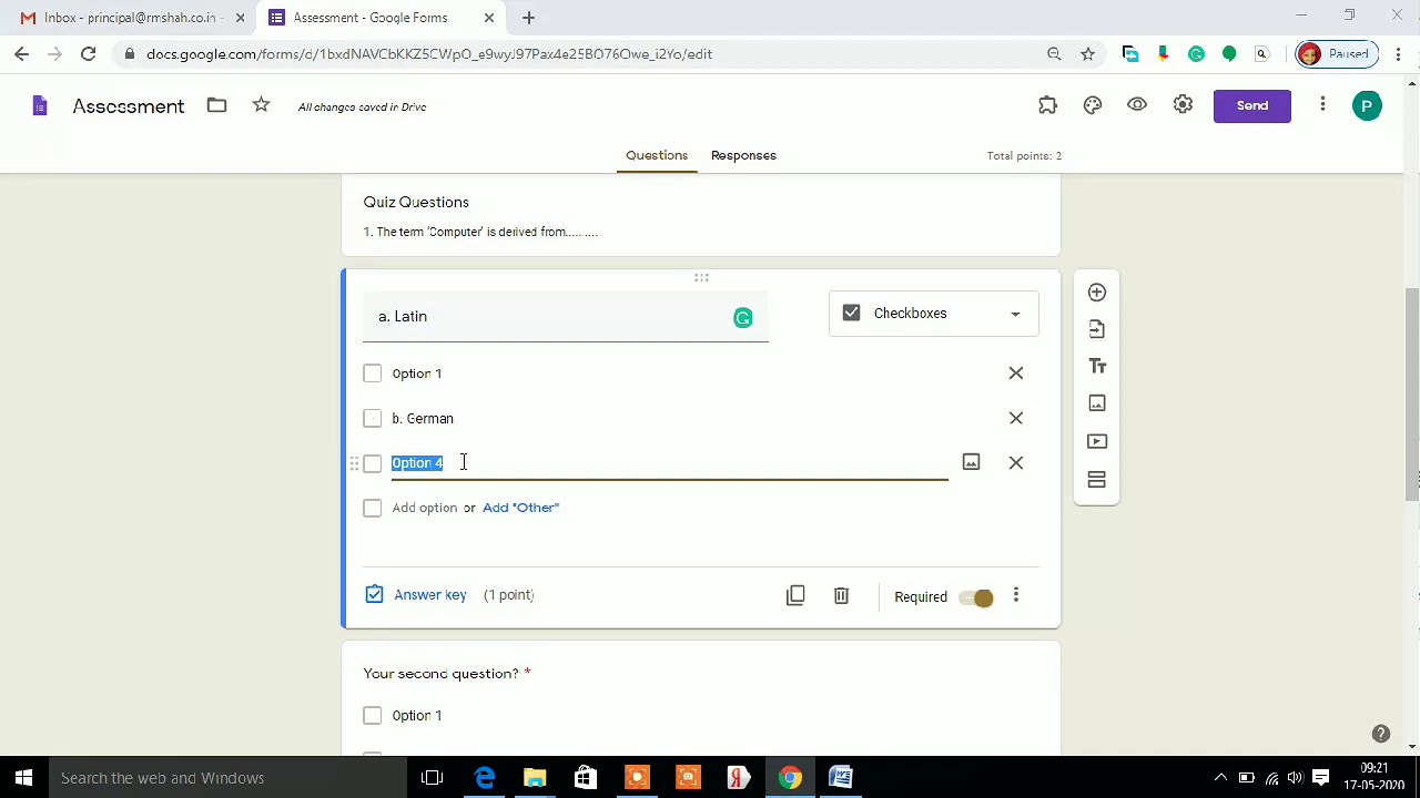 Free Online Exam using Google forms. YouTube