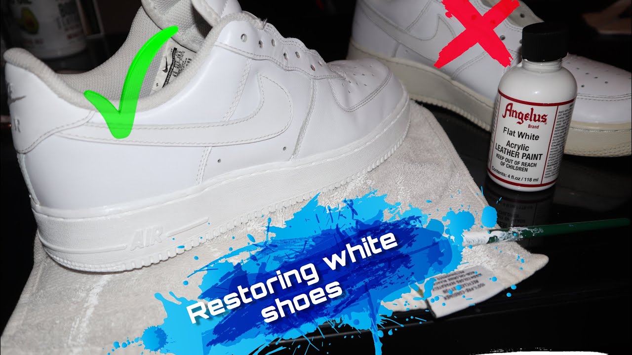 HOW TO CLEAN & RESTORE ALL WHITE SHOES QUICK & EASY 👟
