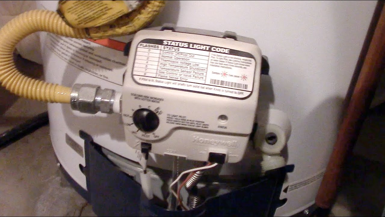 How to light a HONEYWELL water heater pilot YouTube