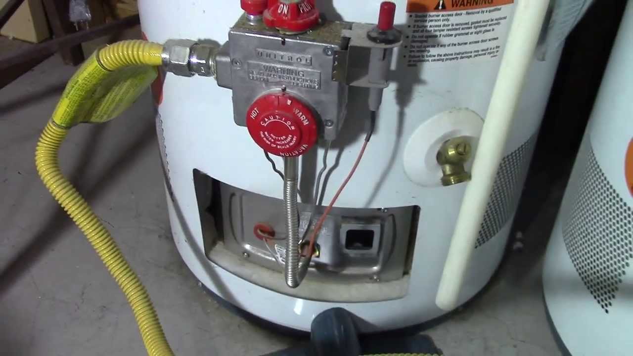 How to relight a water heater pilot light YouTube