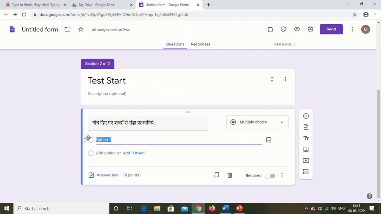 ONLINE TEST USING GOOGLE FORM TUTORIAL VIDEO YouTube