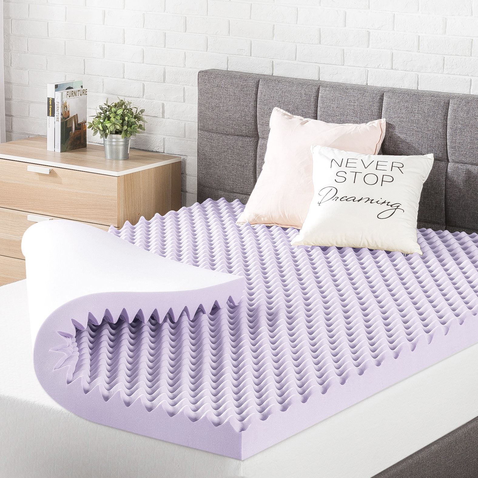 Best Price Mattress 3 Inch Egg Crate Memory Foam Mattress