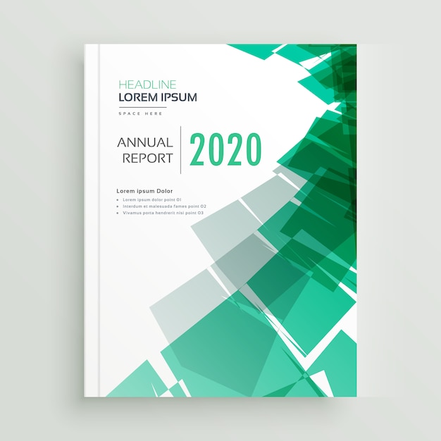 Free Vector Abstract green business book cover page or