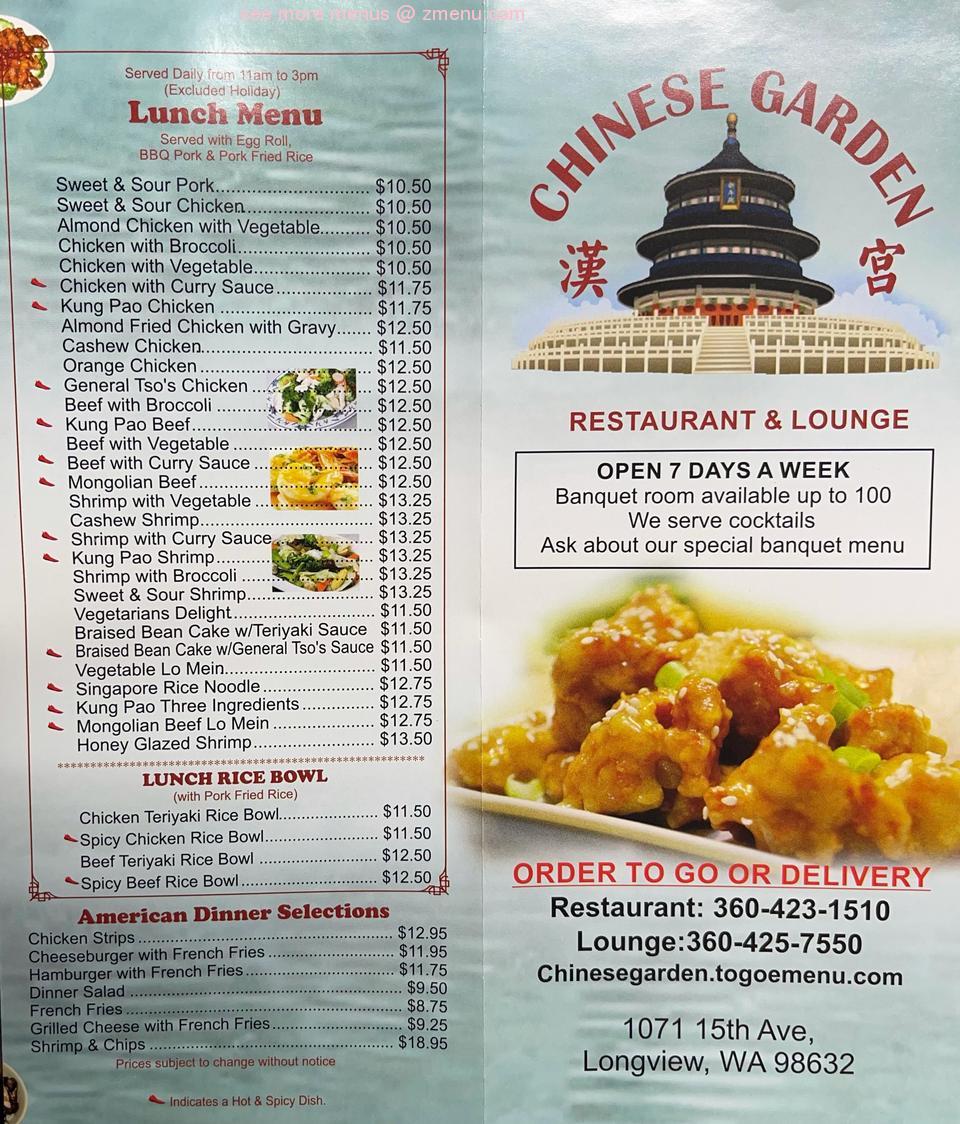 Online Menu of Chinese Garden Restaurant Restaurant