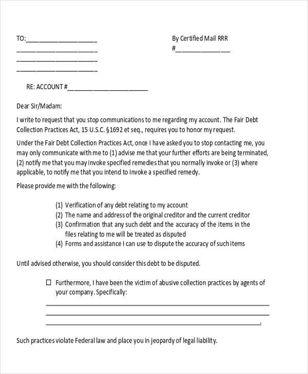 FREE 43+ Collection Letter Examples in Google Docs MS