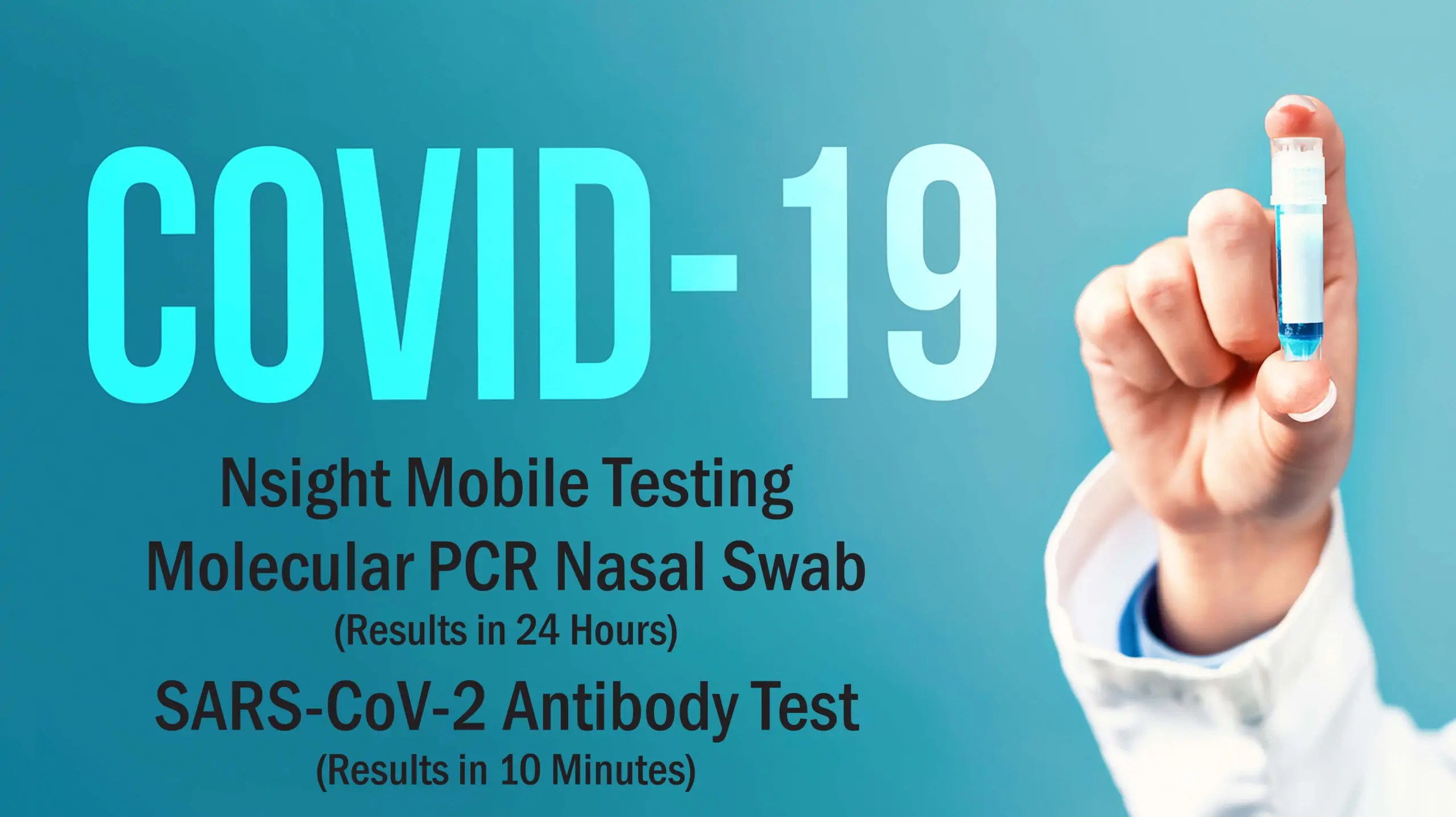 COVID Testing for Travel PCR Nasal Swab Results in