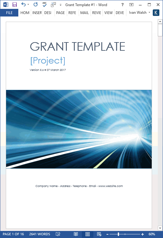 Grant Proposal Template (MS Word/Excel) Templates, Forms