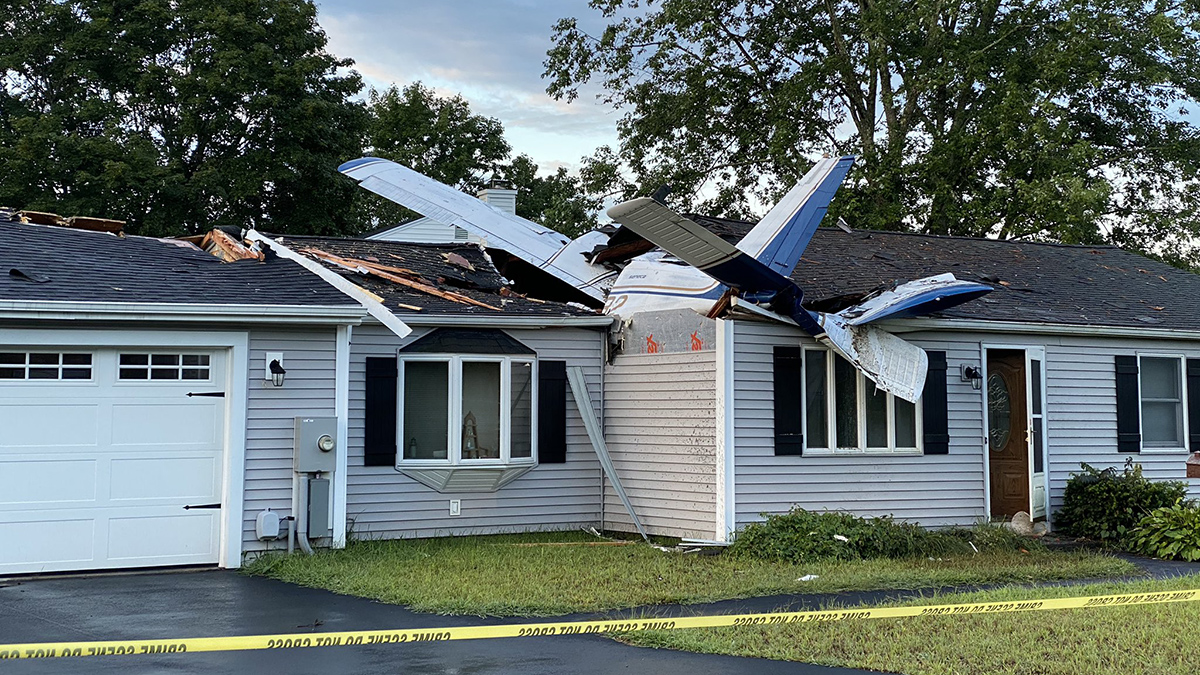 Plane Crashes Into Roof of Groton Home NBC Boston