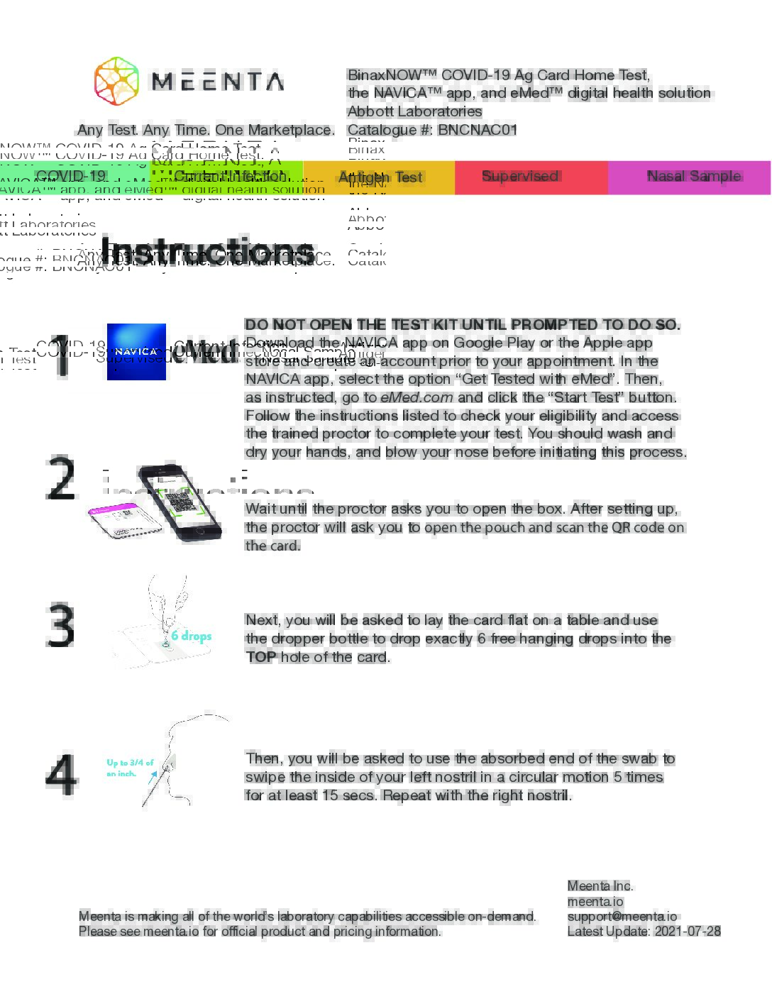 Abbott Covid 19 Test Kit Instructions Covid 19 Rapid