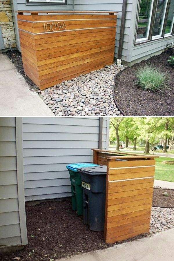 Beautiful way to hide the garbage cans Home projects