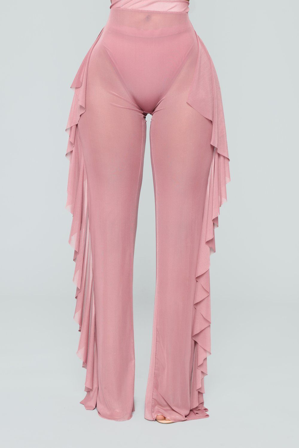 Sunshine See Through Cover Up Pant Dark Mauve Clothes