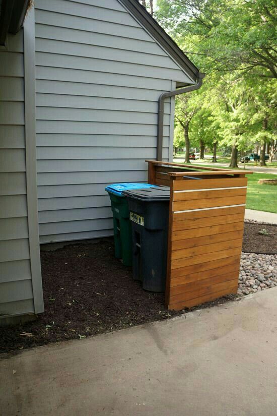 Outside idea Outdoor trash cans, Diy outdoor, Hide trash