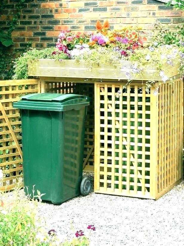 hide garbage cans outdoor screen to your trash outside