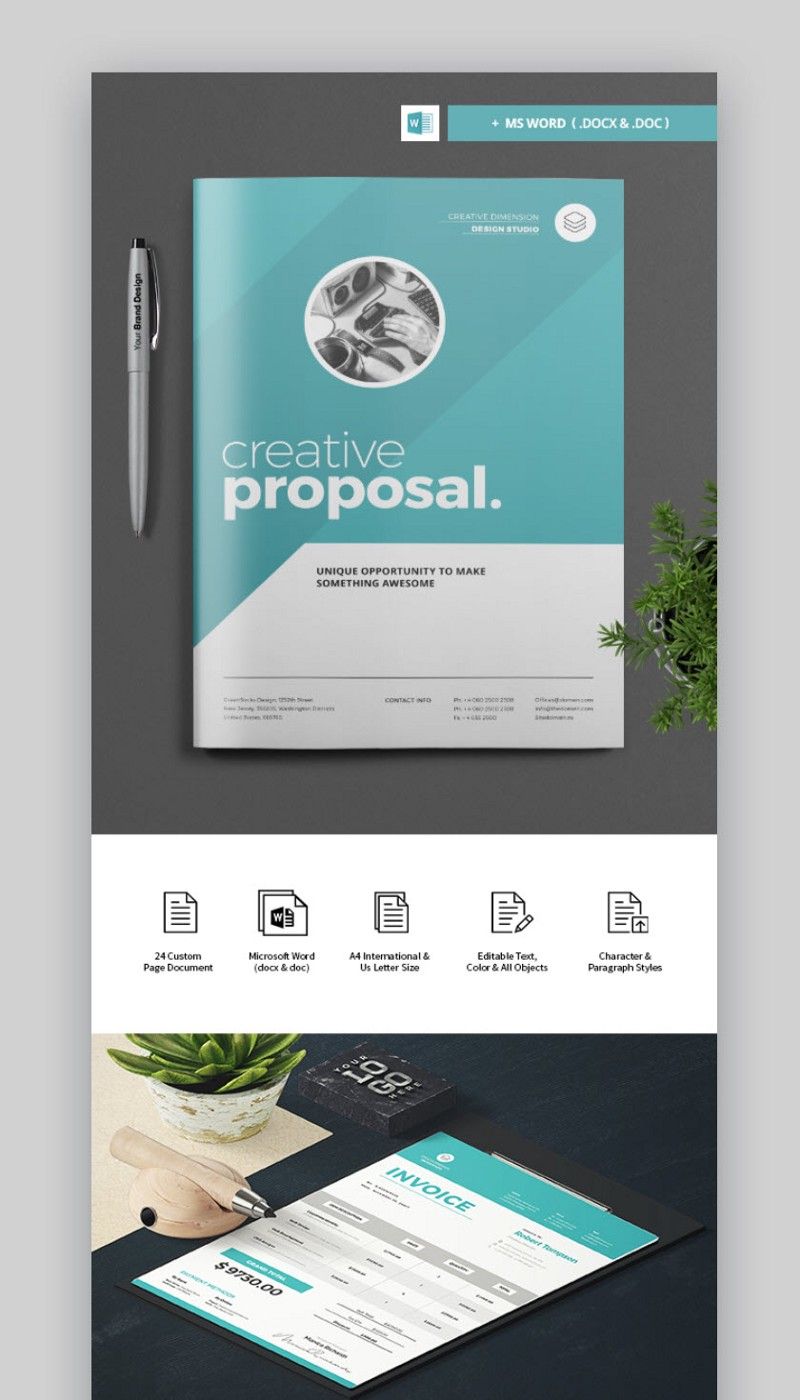Professional Business Proposal Template With Cover Design