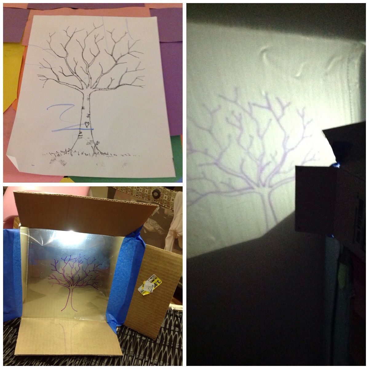 DIY Projector. 1. Print image for mural … Diy projector