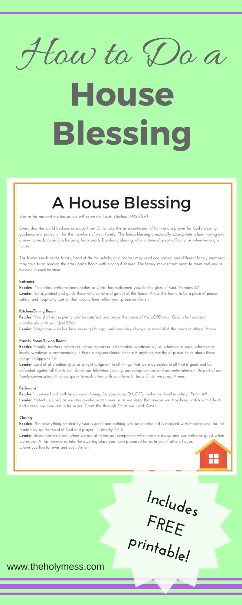 How to Do a House Blessing House blessing, Prayer for