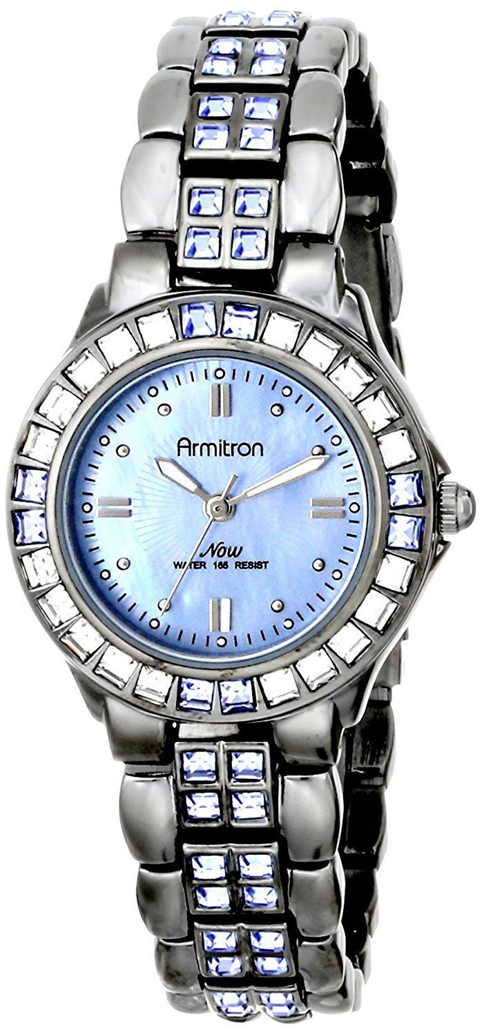 Armitron Women's 75/3689BMDG Blue Swarovski Crystal