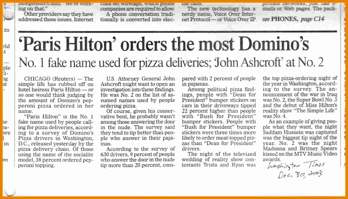 5 A Newspaper Article Example Besttemplates