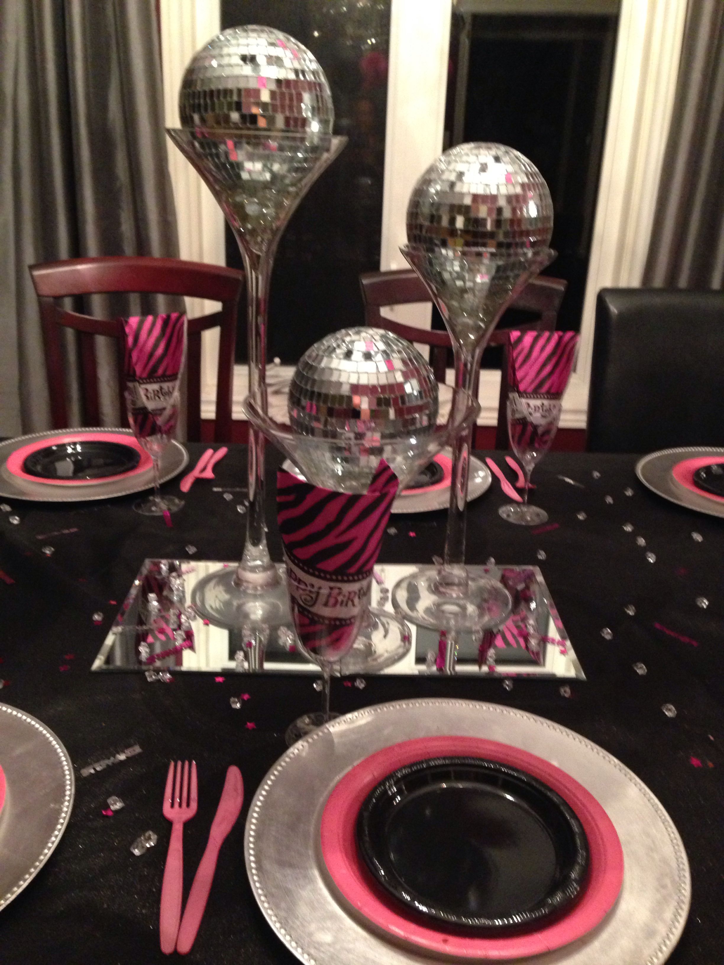 Centre Piece (13 year old birthday party) theme was blling