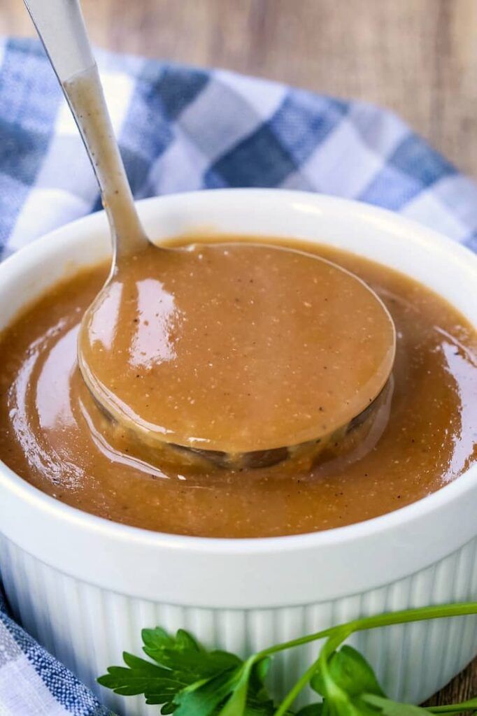 This Brown Gravy Recipe is made with beef broth, no