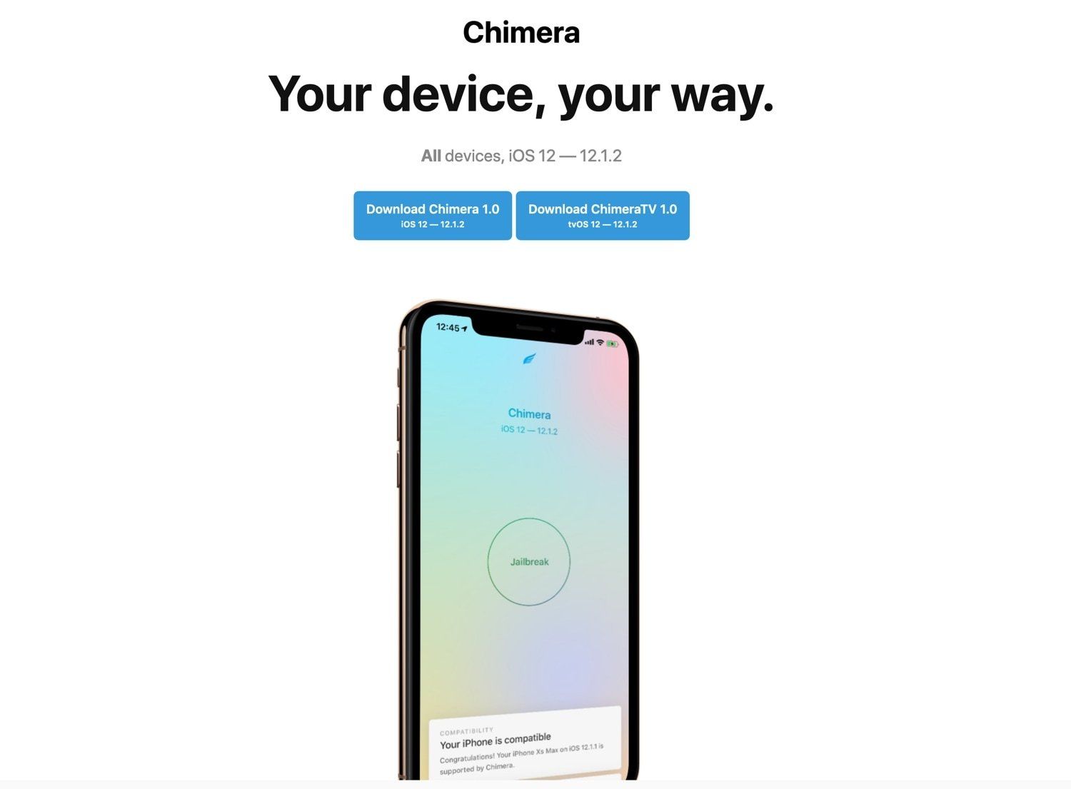 How To Jailbreak iPhone XS, Max, XR On iOS 12 With Chimera