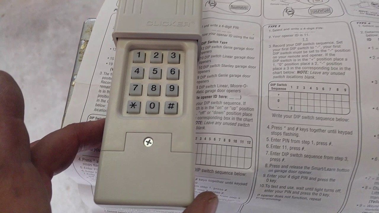 How To Program Craftsman Garage Door Opener Keypad 2021 PLP