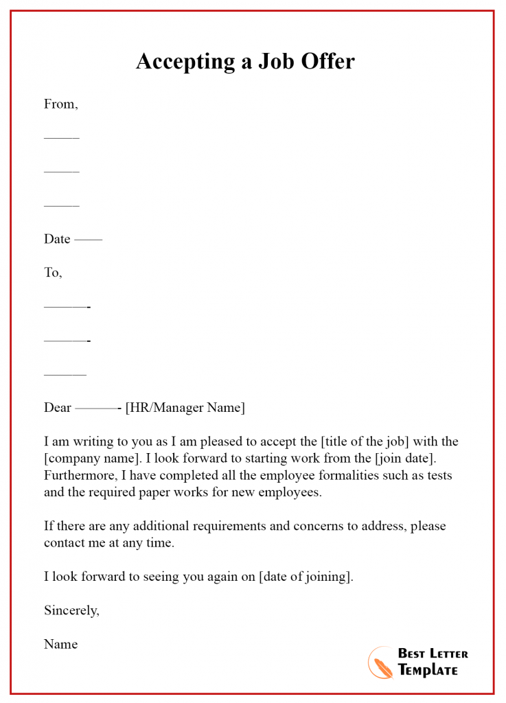 How to Accept a Job Offer Letter/ Email in Simple Steps