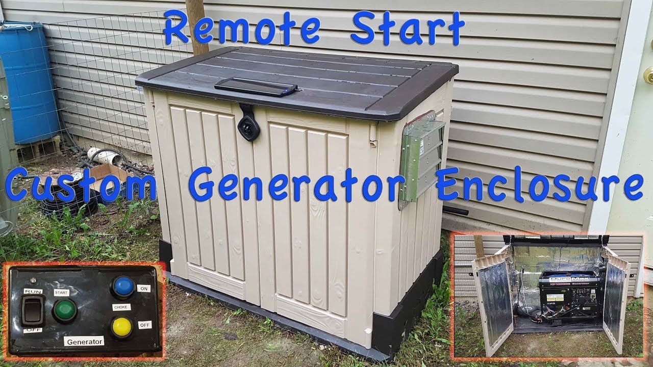 DIY Generator Enclosure Shed With Remote Start YouTube