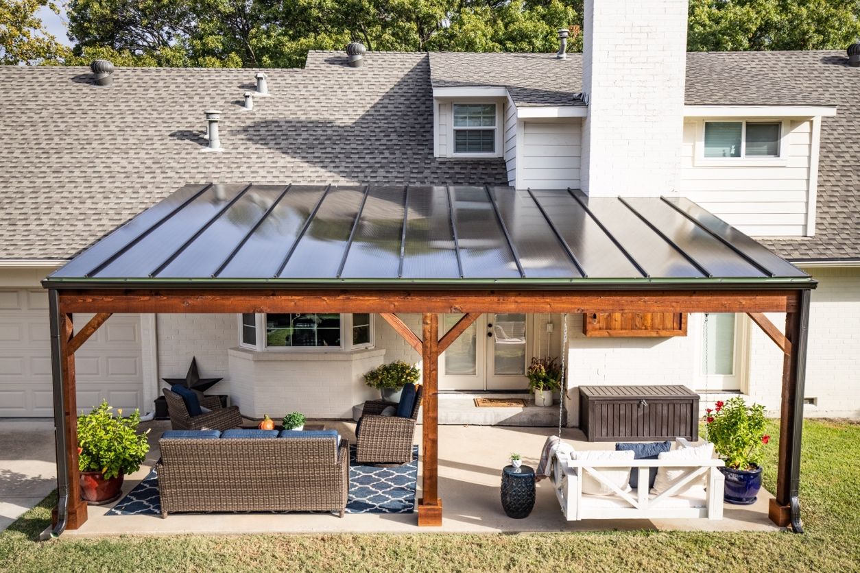 Cover Your Pergola w/ our Premium Standing Seam Pergola