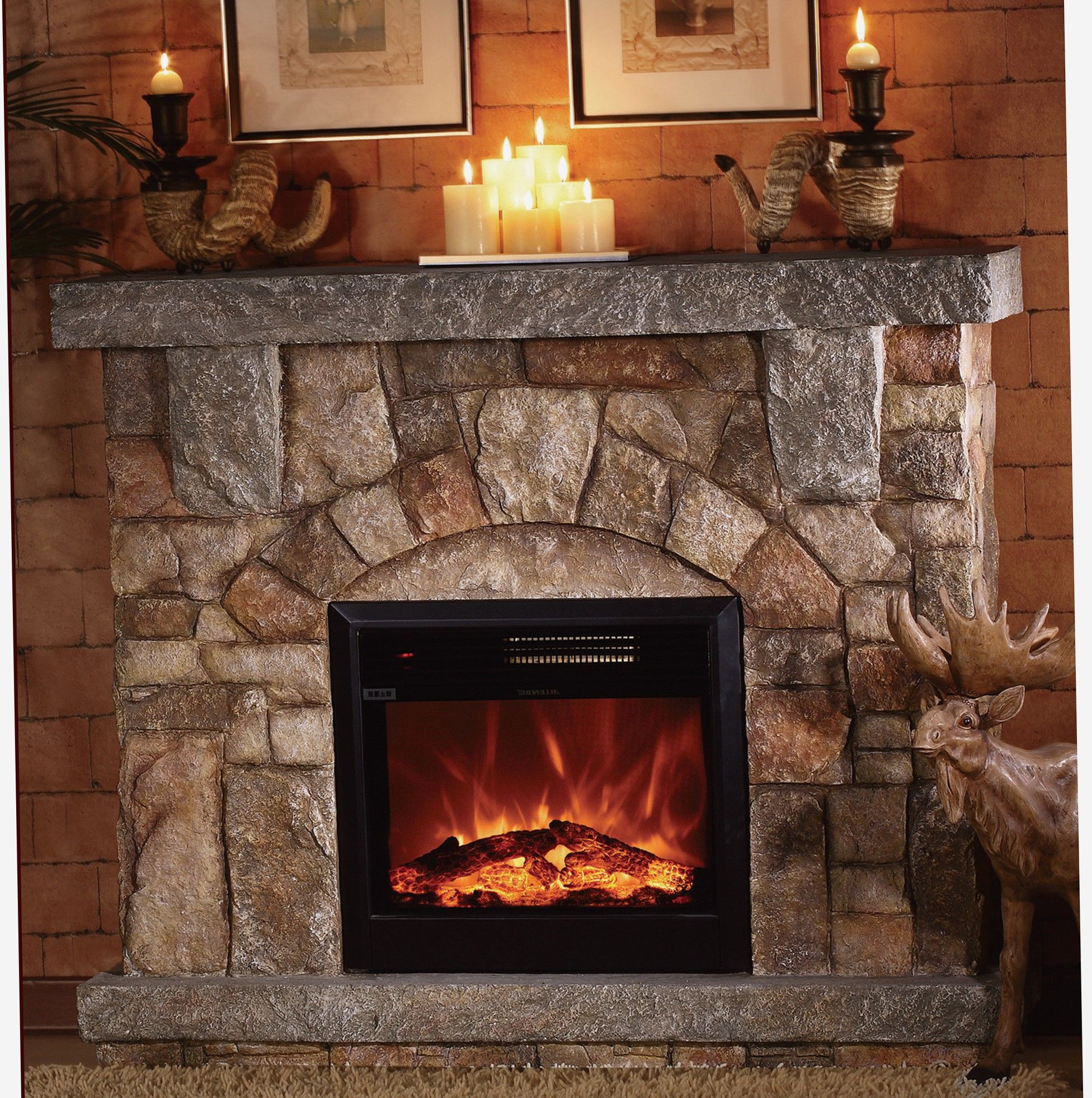 Elektro Kamin Mantels Umgibt Kamin Stone electric