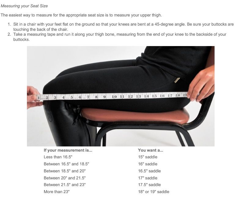 Measuring your seat size for an English saddle