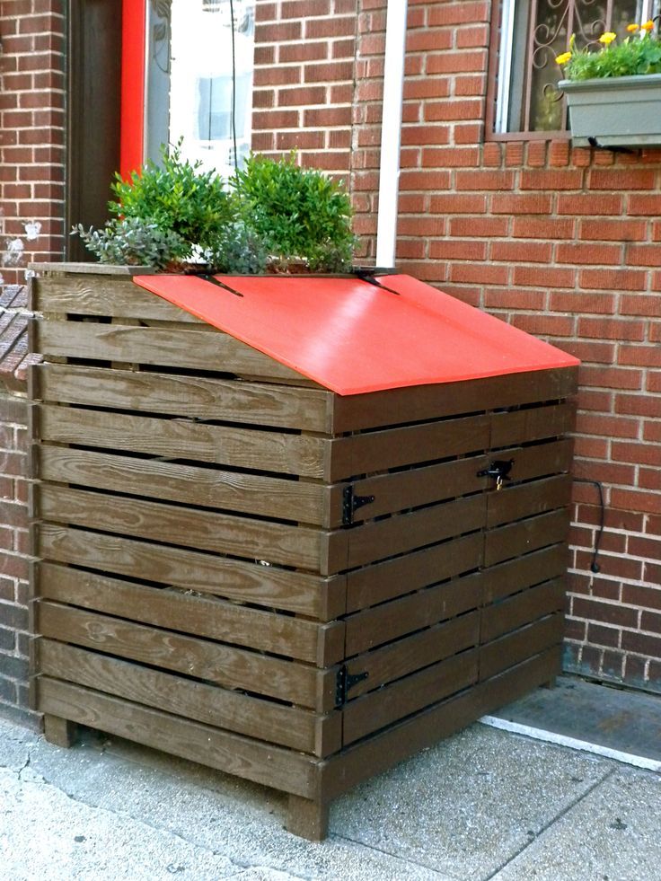 Attractive Outdoor Trash Can Storage QB Blog Outdoor