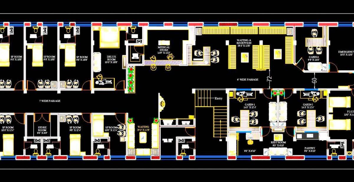 Hospital Floor Plan Dwg Free Download inspire referances